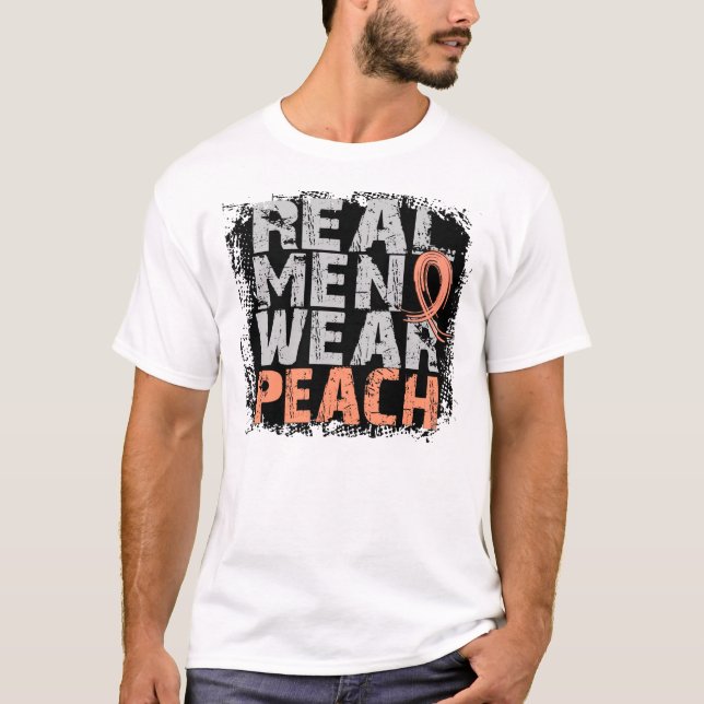 T-shirt Vraie pêche de vêtements pour hommes de cancer du (Devant)