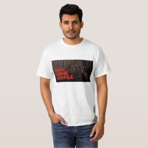 T-SHIRT VRAIE PIÈCE EN T DE BLANC DE PROFIL DE CRIME