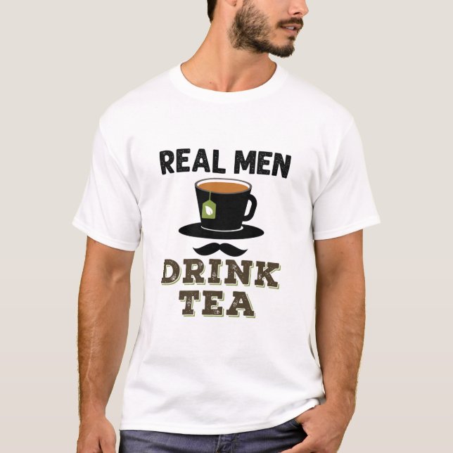 T-shirt Vraiment les hommes boivent du thé Cool thé buveur (Devant)