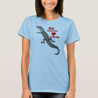 T-shirt Vrais alligators d'amour de personnes de marais