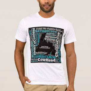 T-shirt Vrais endroits de Newfie