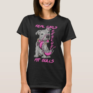 T-shirt Vrais pitbulls de délivrance de filles