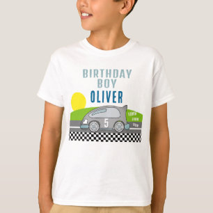 T-shirt Vroom Racing Car Road Anniversaire Garçon invité d