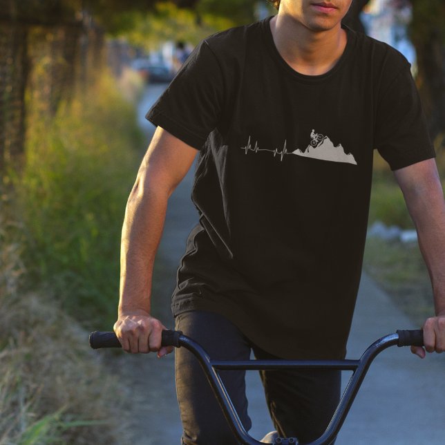 T-shirt VTT Heartbeat Cyclisme (Créateur téléchargé)