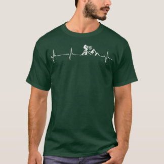 T-shirt VTT Hearthbeat drôle amoureux de VTT
