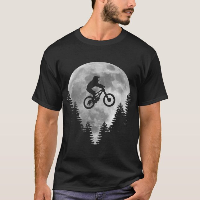 T-shirt VTT - MTB Moon Downhill VTT Cadeau (Devant)