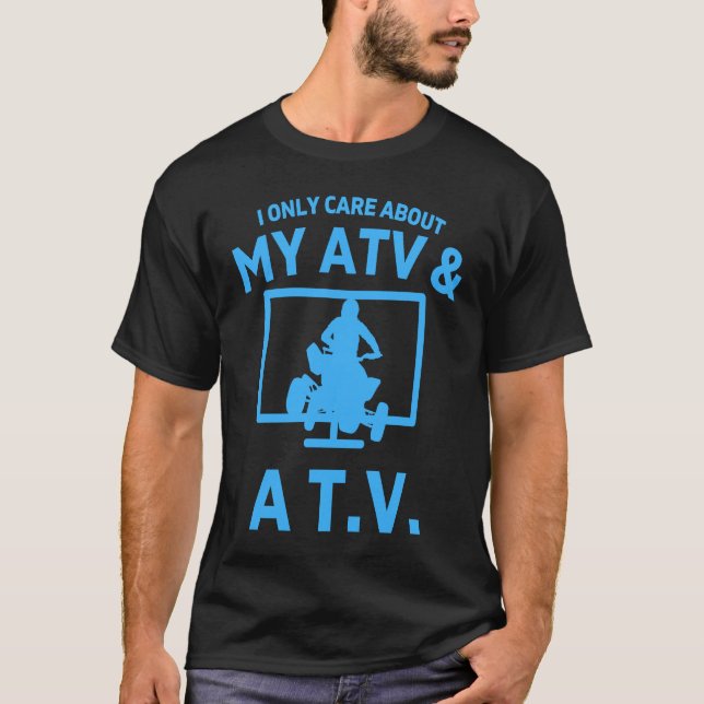 T-shirt VTT Quad Bike Off Road Télévision TV Watcher Mens (Devant)
