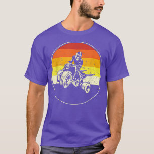 T-shirt VTT Retro Quad Vintage 4x4 Vélo Quad hors route