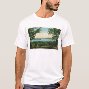 T-shirt Vue à travers le lac Rangeley