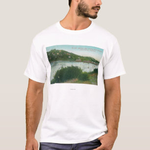 T-shirt Vue aérienne de baie de belvédère, belvédère