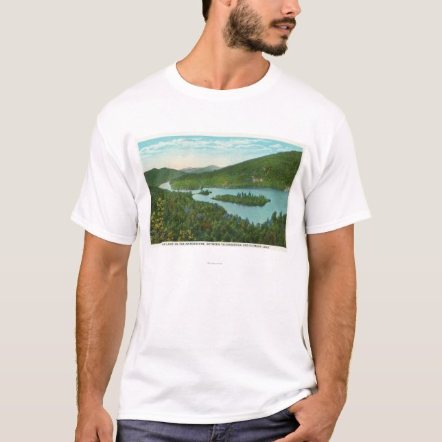T-shirt Vue aérienne de lac (Devant)