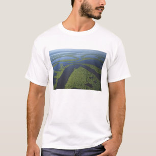 T-shirt Vue aérienne de l'archipel d'Anavilhanas, inondé