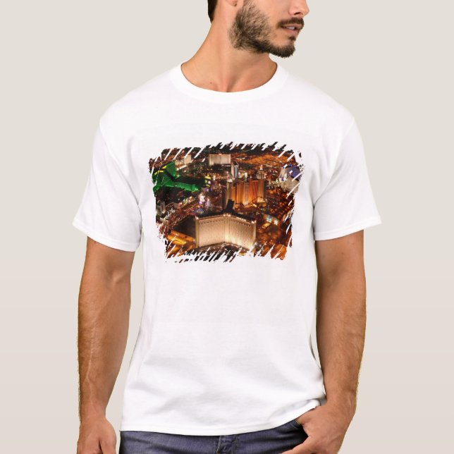 T-shirt Vue aérienne de Las Vegas depuis un blimp (Devant)