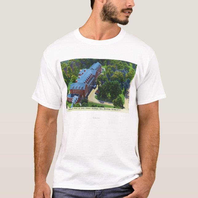 T-shirt Vue aérienne de l'hôtel de Gideon Putnam, spa (Devant)