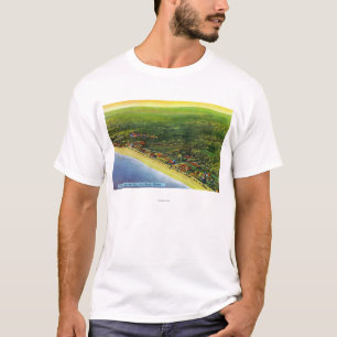 T-shirt Vue aérienne de Long Beach à la plage de York