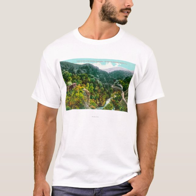 T-shirt Vue aérienne du canyon, Trai Pacifique du sud (Devant)