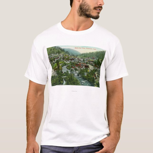 T-shirt Vue aérienne du CityDunsmuir, CA (Devant)