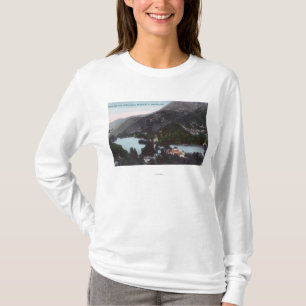T-shirt Vue aérienne du LakesMidlake bleu, CA