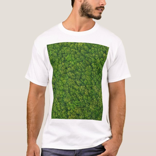 T-shirt Vue aérienne sur la forêt, vue supérieure, espace  (Devant)