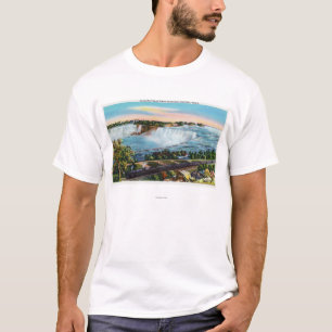 T-shirt Vue centrale de train du Michigan des chutes du