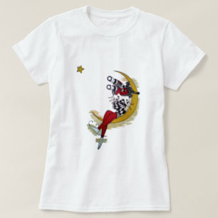 T-shirt Vue cosmique : Elfe sur la lune aventure