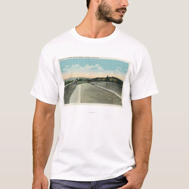 T-shirt Vue creuse de chaussée de pont de Traver (Devant)