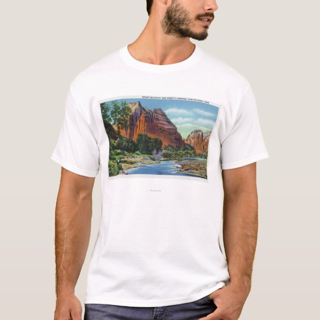 T-shirt Vue de bâti majestueuse et d'atterrissage de (Devant)