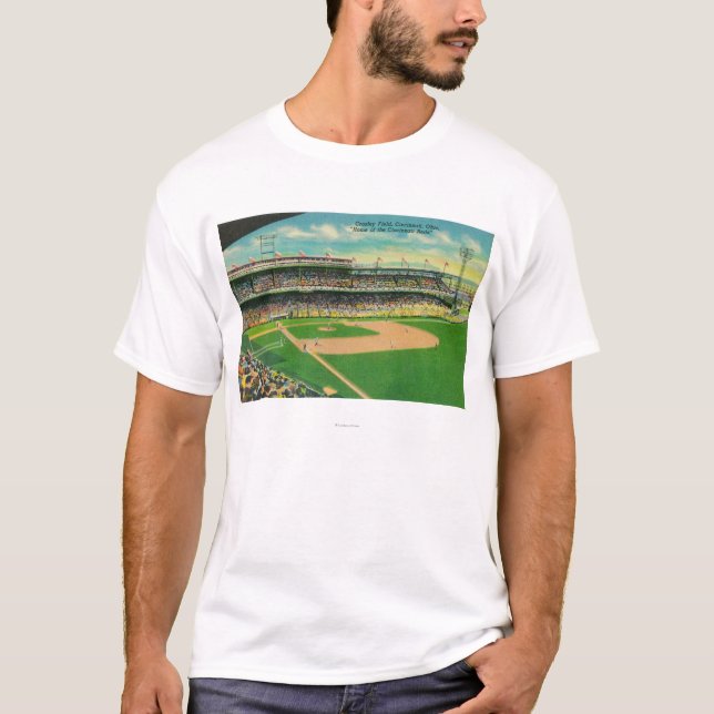 T-shirt Vue de blanchisseurs de première base de champ de (Devant)