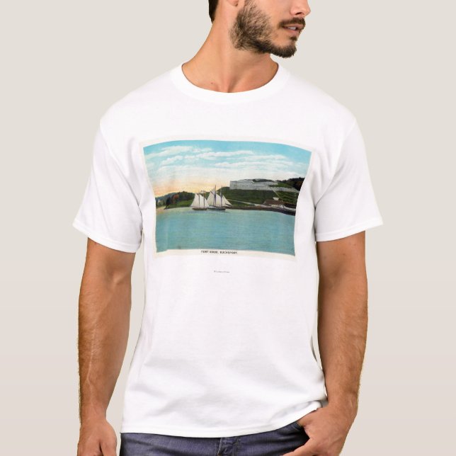T-shirt Vue de bord de mer de fort Knox (Devant)