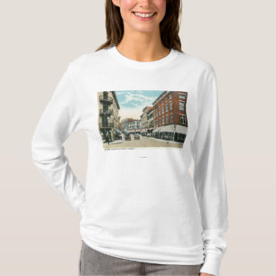 T-shirt Vue de Broadway et de la rue faisante le coin de