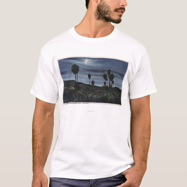 T-shirt Vue de CaliforniaMoonlit à vingt-neuf paumes (Devant)