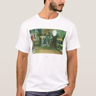 T-shirt Vue de camp de Scotts, rivière de RedwoodsRussian,
