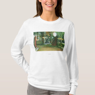 T-shirt Vue de camp de Scotts, rivière de RedwoodsRussian
