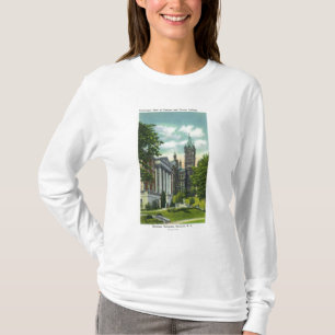T-shirt Vue de campus de Syracuse U montrant l'université