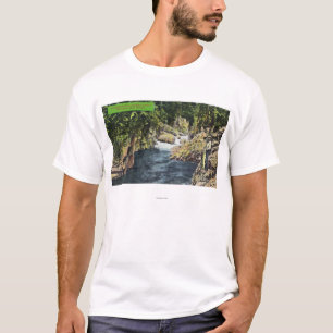 T-shirt Vue de canyon de Capilano de la piscine saumonée