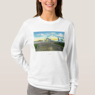 T-shirt Vue de champ de Brainard, avions débarquant et