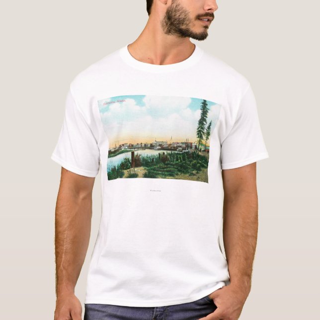 T-shirt Vue de CityFairbanks, AK (Devant)