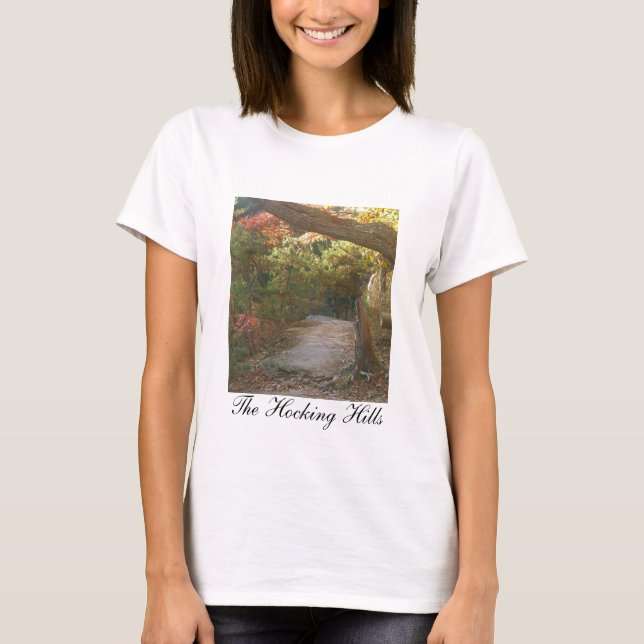 T-shirt Vue de collines de Hocking du bluff au Hollo de (Devant)