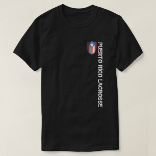 T-shirt VUE de crête de lacrosse de Porto Rico LONGUE