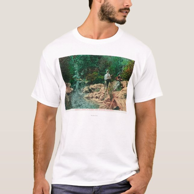 T-shirt Vue de crique de coyote chez Gilroy Hot Springs (Devant)