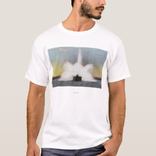 T-shirt Vue de fontaine de réservoir de colline de Cobbs
