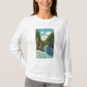 T-shirt Vue de gorge de crique d'automne