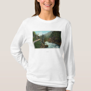 T-shirt Vue de Hwy de rivière d'Ausable près de Wilmingt