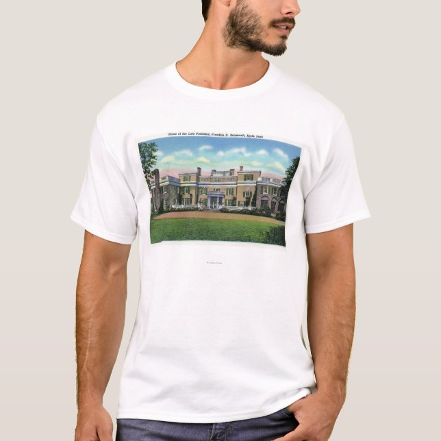 T-shirt Vue de Hyde Park de manoir de président FDR'S (Devant)