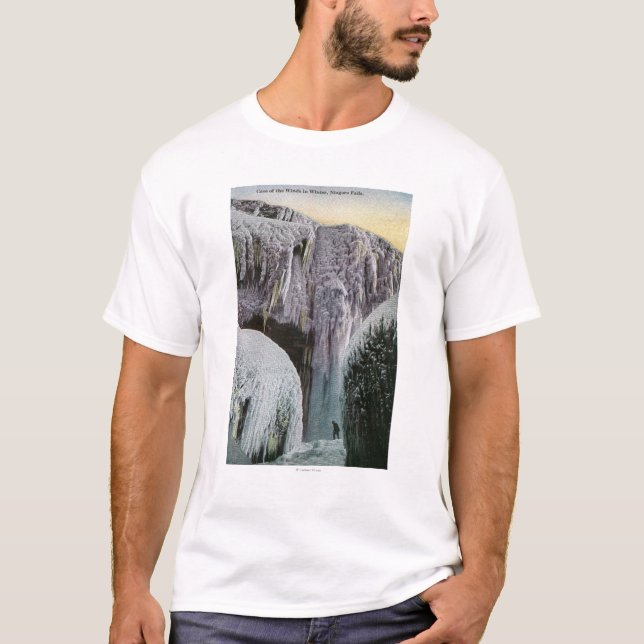 T-shirt Vue de la caverne des vents en hiver (Devant)
