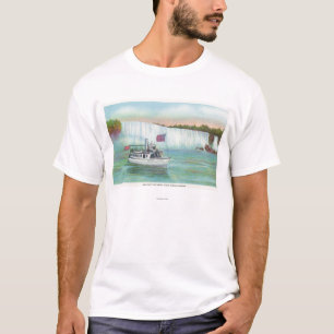 T-shirt Vue de la domestique du bateau de brume