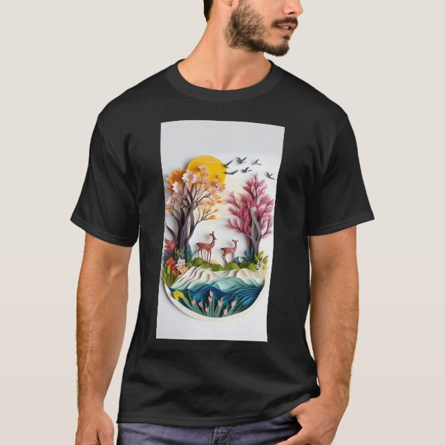T-shirt Vue de la forêt (Devant)