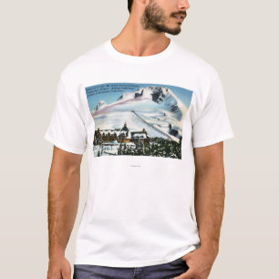 T-shirt Vue de la loge de Timberline, capot de Mt en hiver