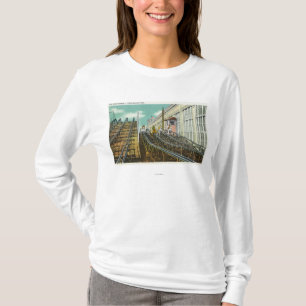 T-shirt Vue de la montagne russe de course d'obstacles