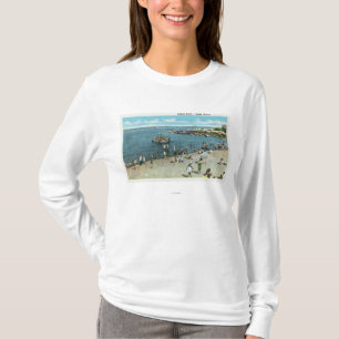 T-shirt Vue de la plage de saules de Salem